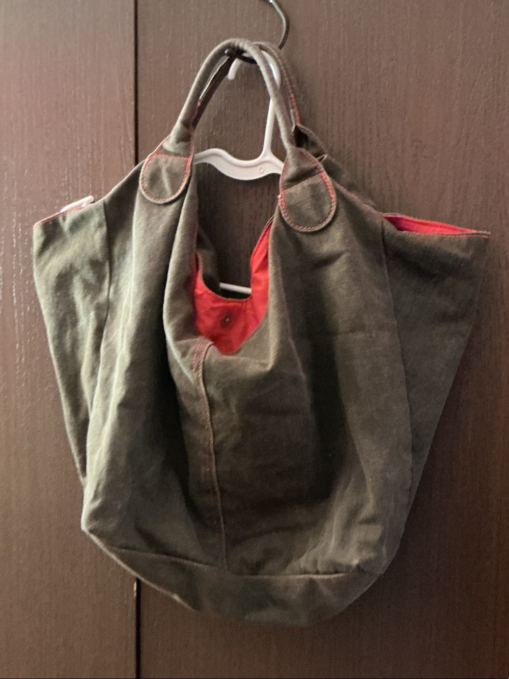 Canvas Tote Bag with hot pick Lining - Women Bags